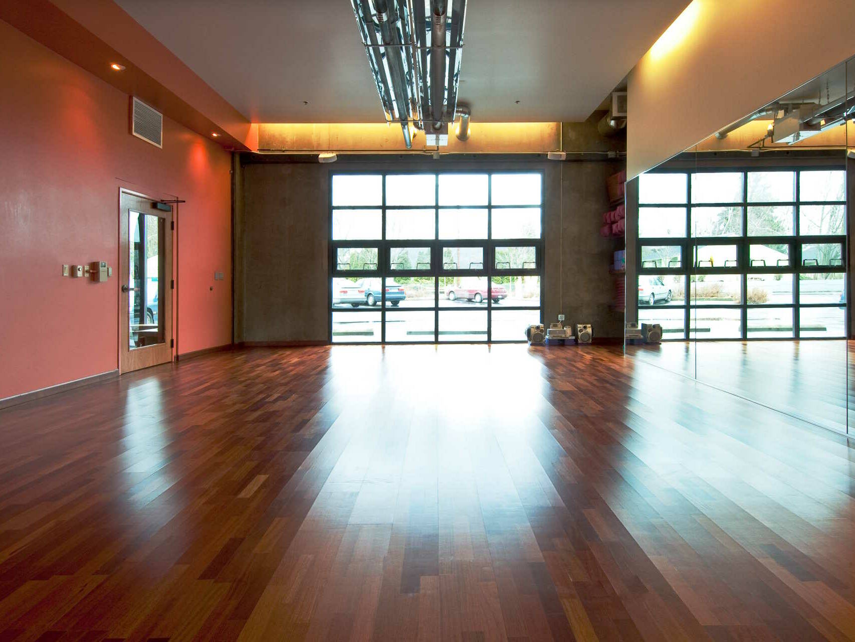 Hot yoga studio room