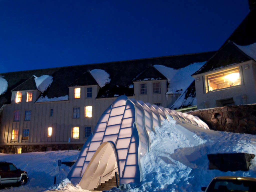 Timberline Lodge Winter Entrance