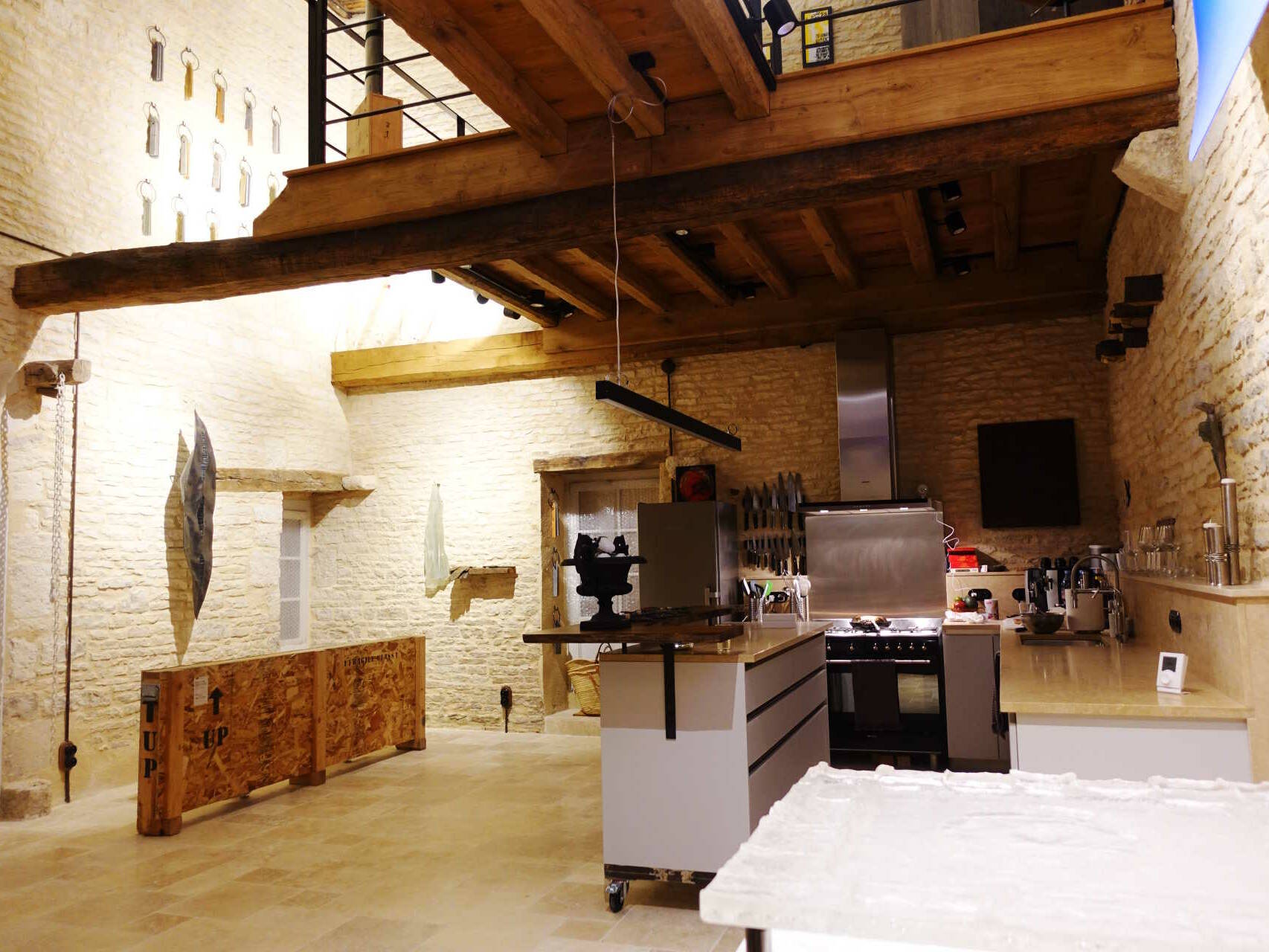 15th century barn conversion - view to kitchen