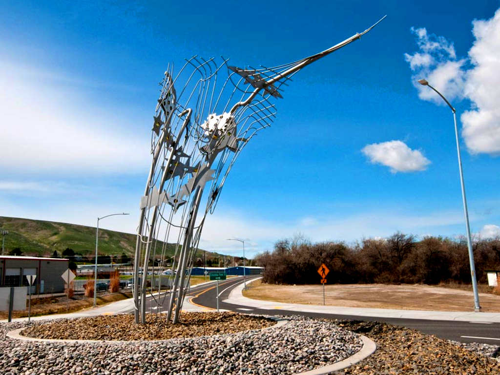 Fishing For Gravity public art city of Richland WA