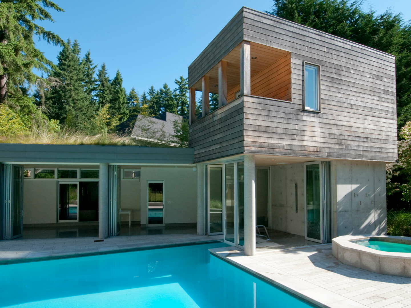 Longhouse - pool, pool house and guest house
