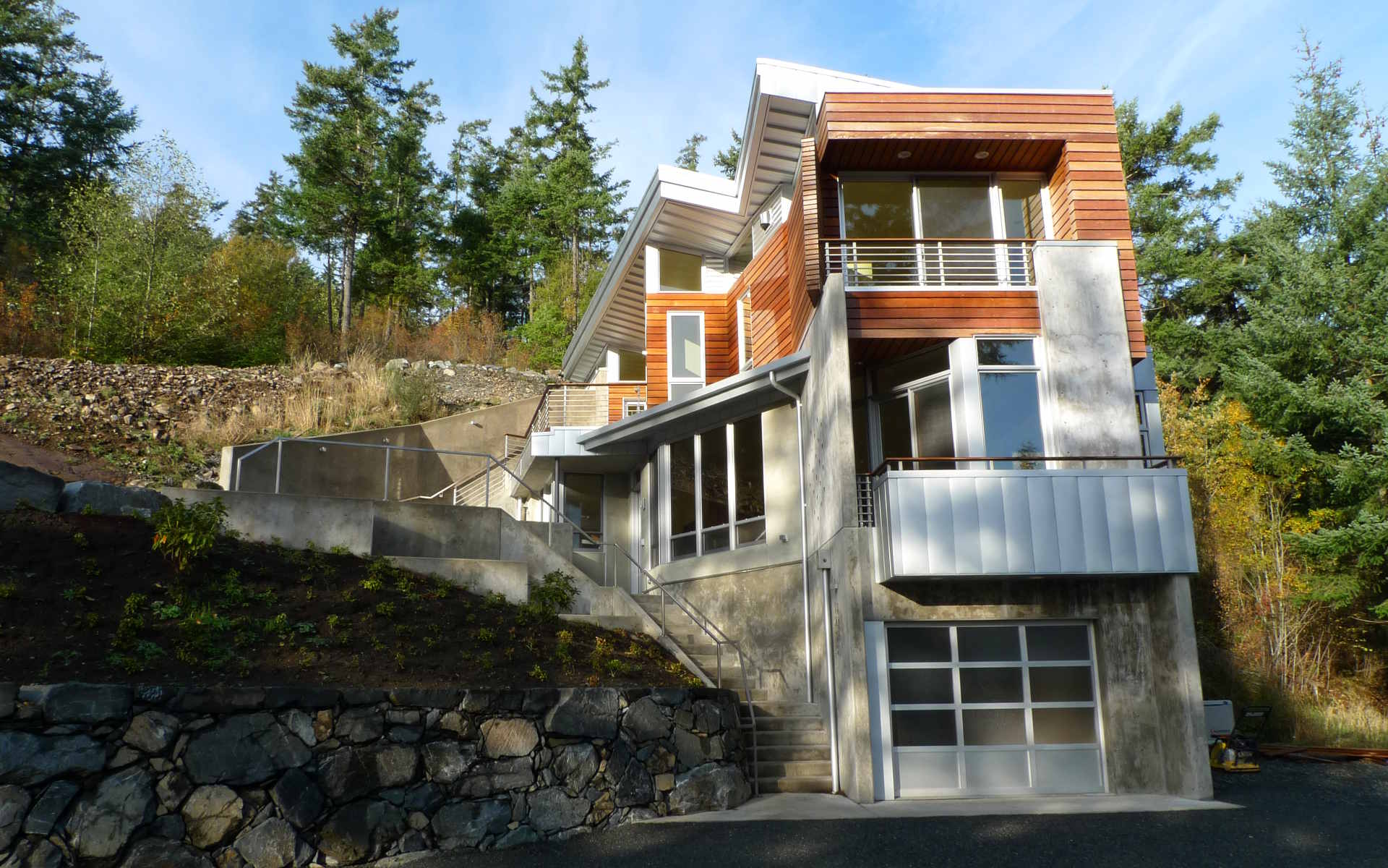 Hillside House- lower vehicle entry