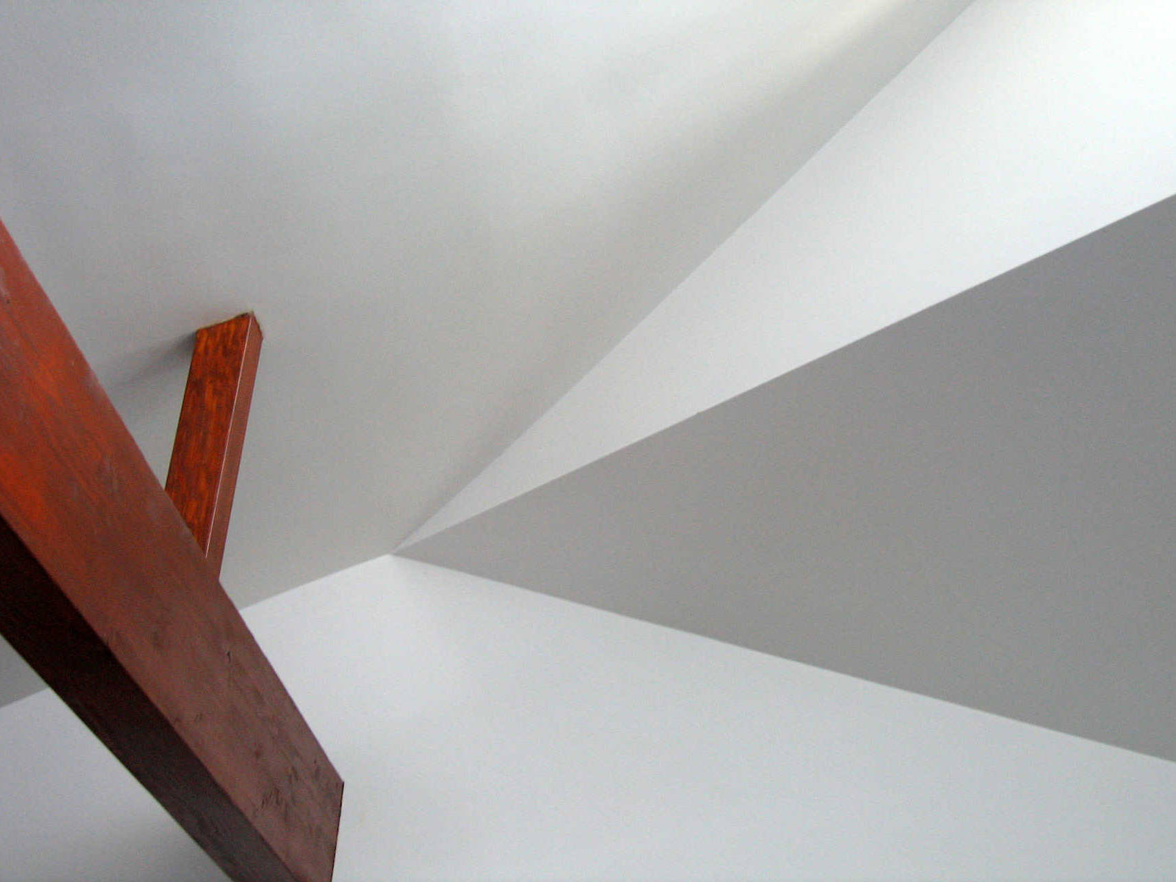 new wood beam and vaulted ceiling detail
