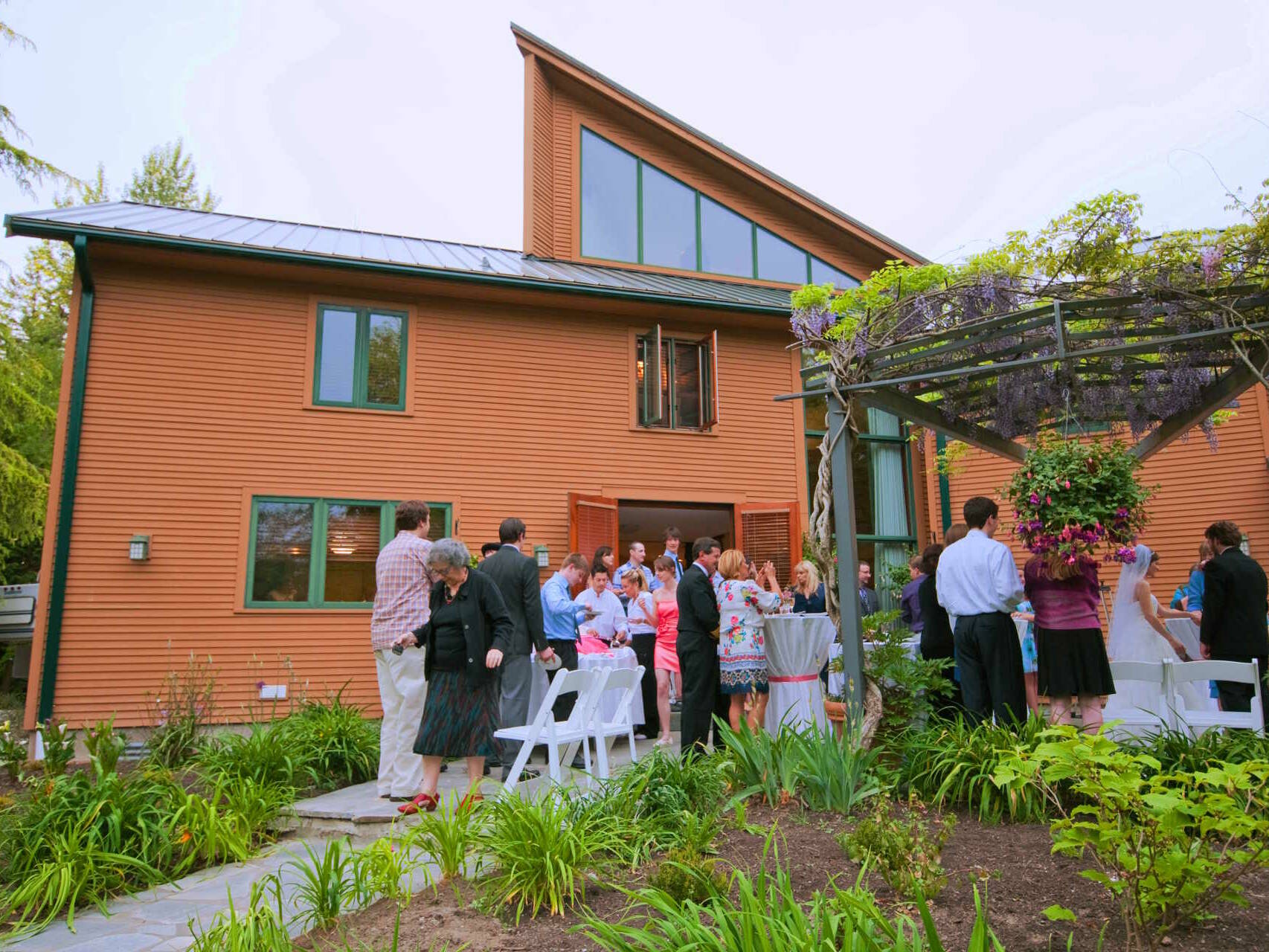 Wedding event on back deck / patio