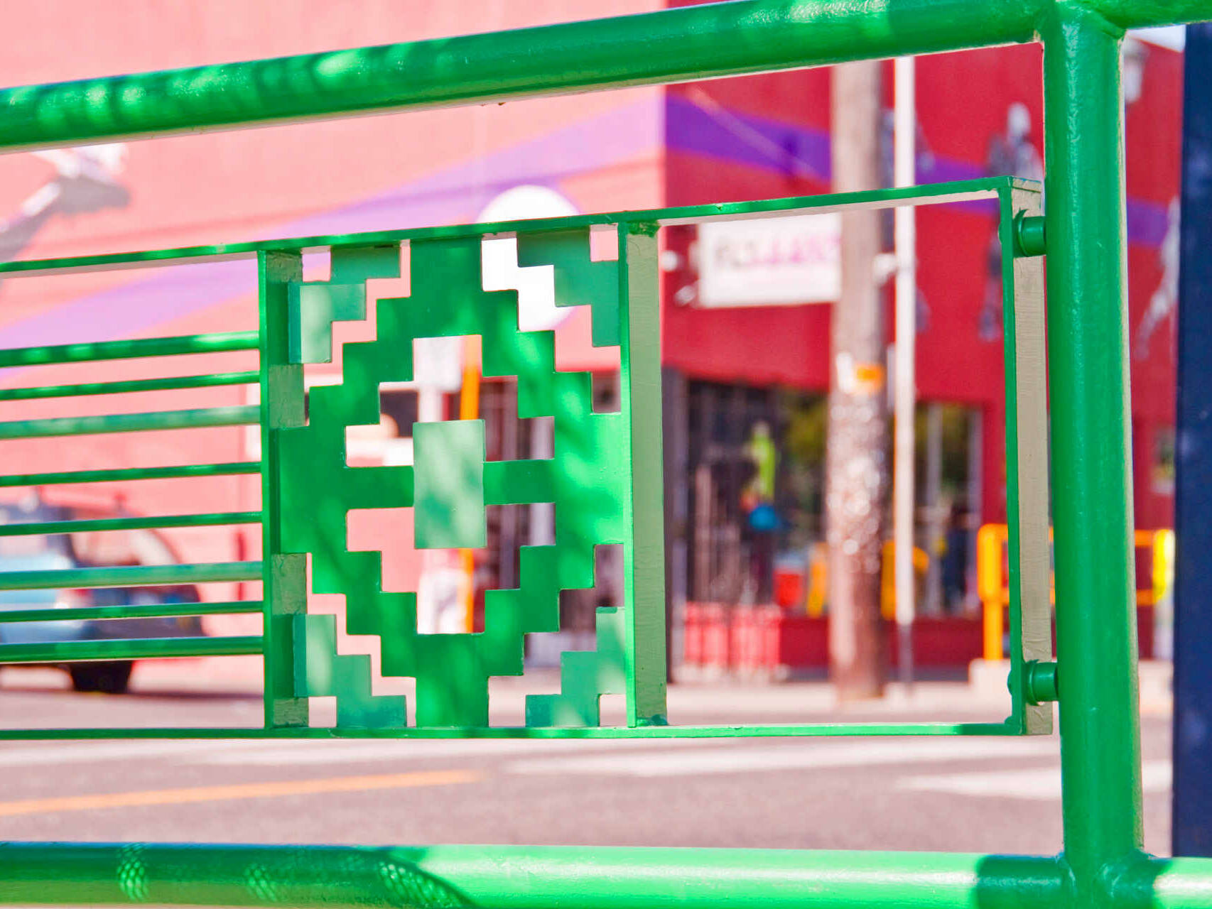 Alberta Alignment : Woven Green sculpture detail