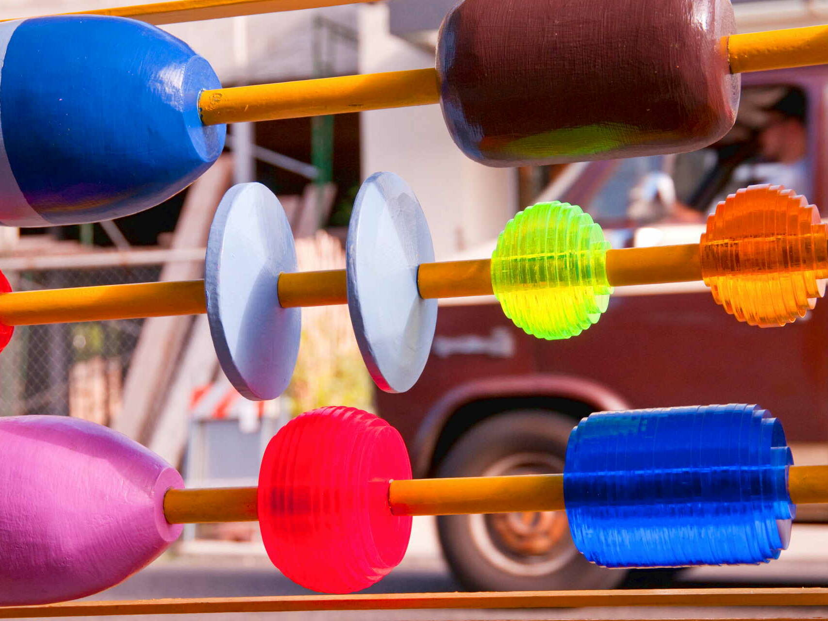 Alberta Alignment: Yellow Abacus & Beans Detail