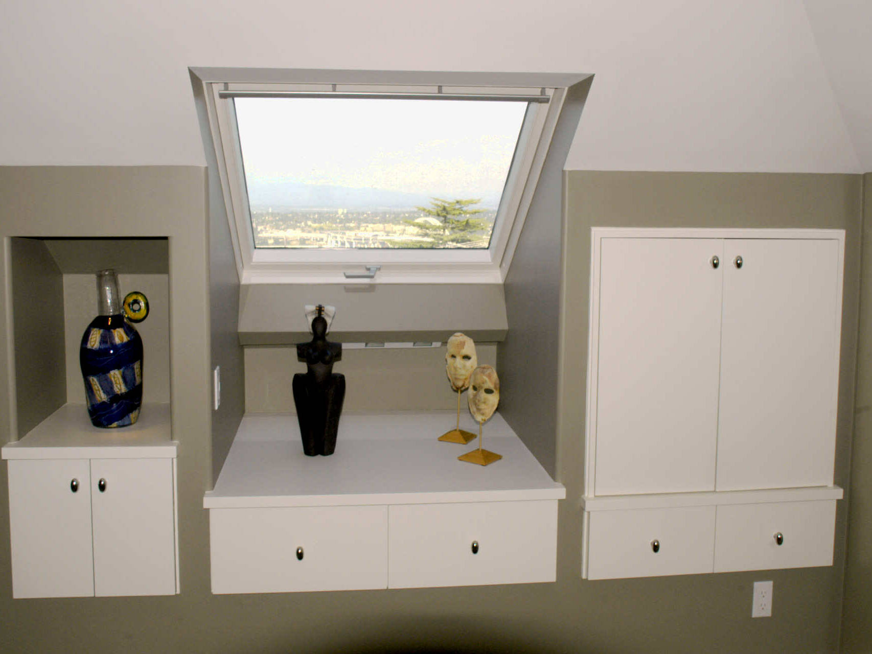 Window / skylight with built in cabinetry