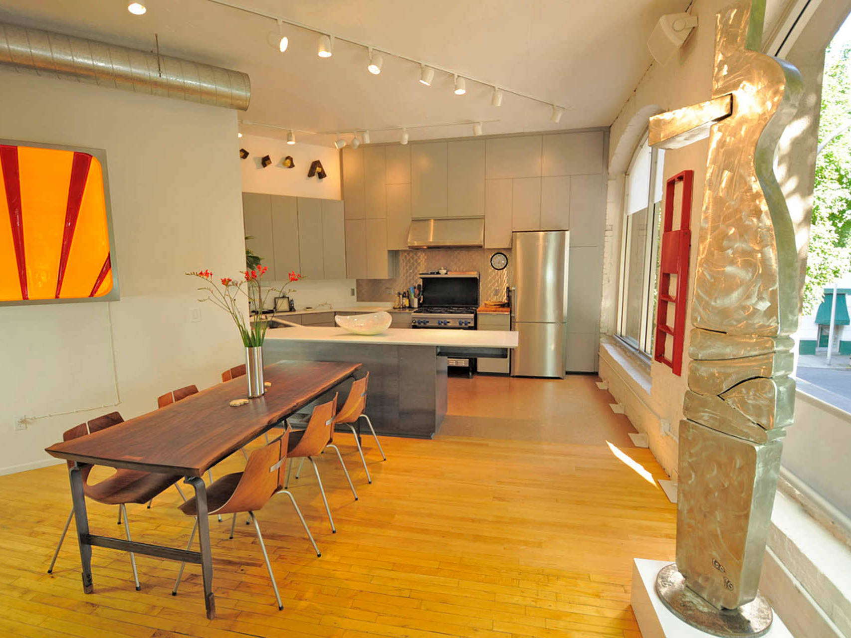 open kitchen and dining