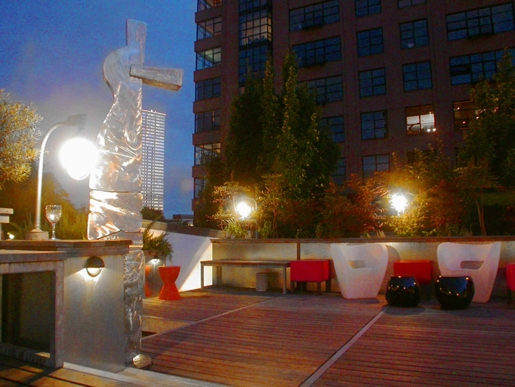 sculpture garden roof deck