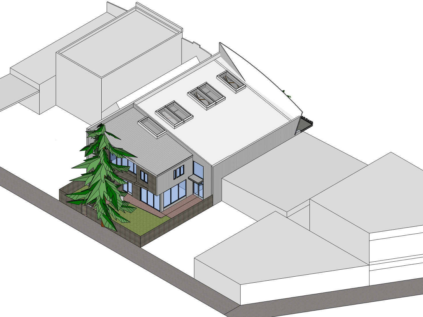 site plan at rear