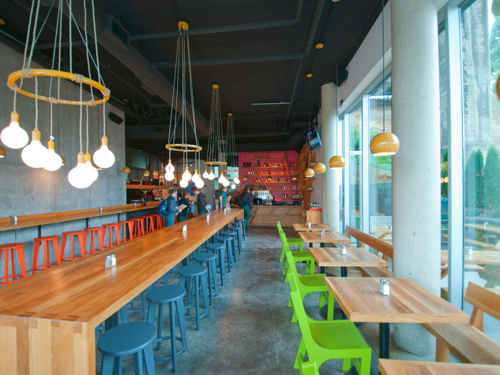 shared and table dining areas