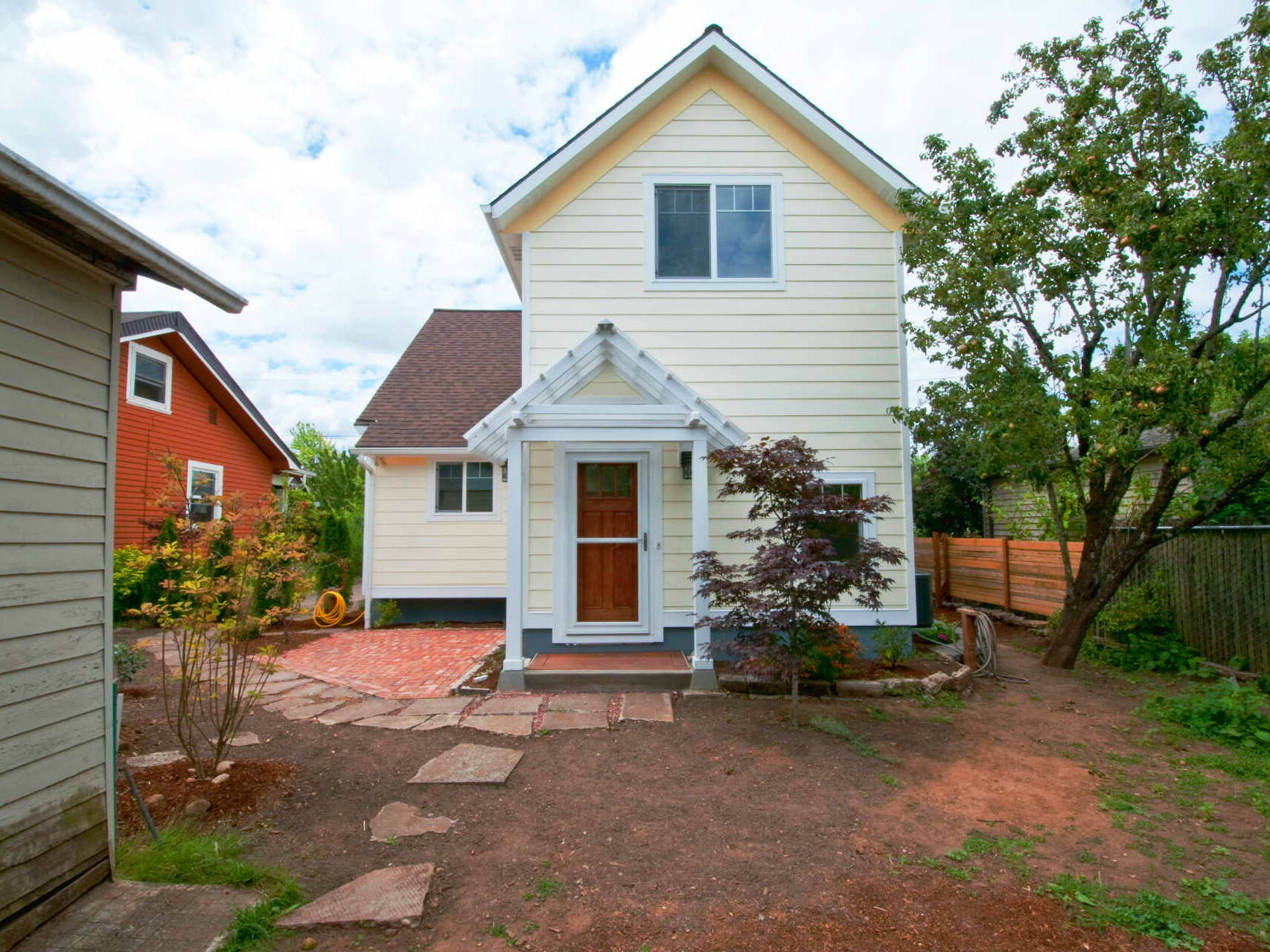 Stair addition and backdoor to yard