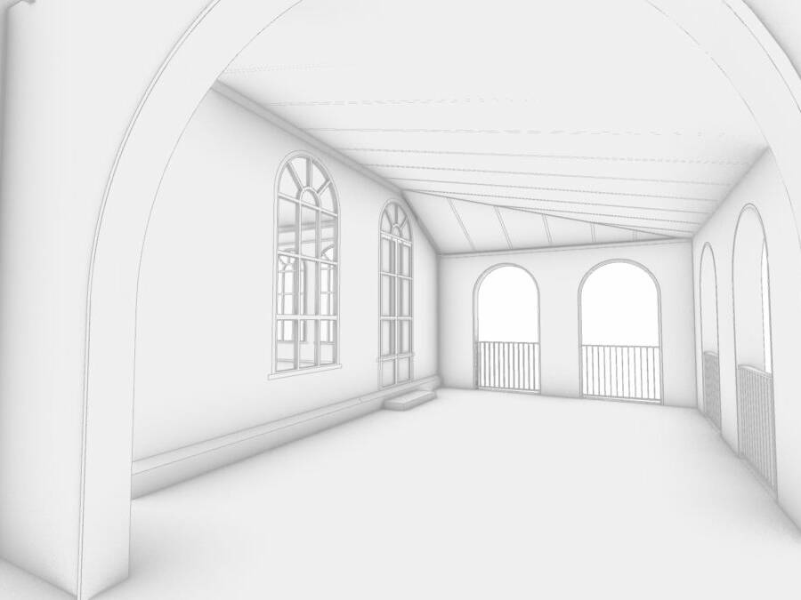 Shade Room Addition Entry looking South