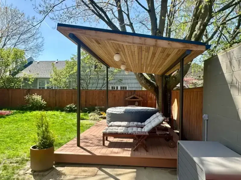 Garden Pavilion; Floating Roof 1.0 200sf outdoor living
